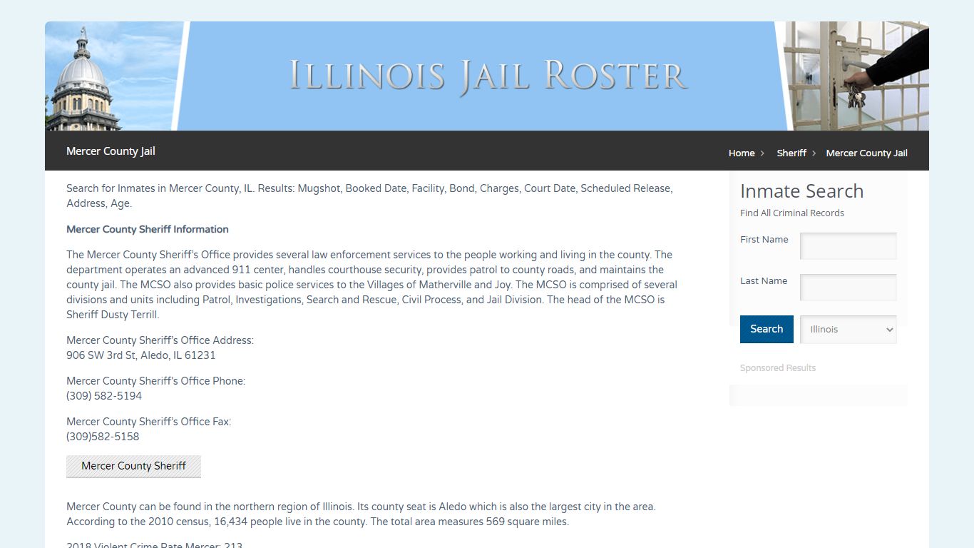 Mercer County Jail | Jail Roster Search